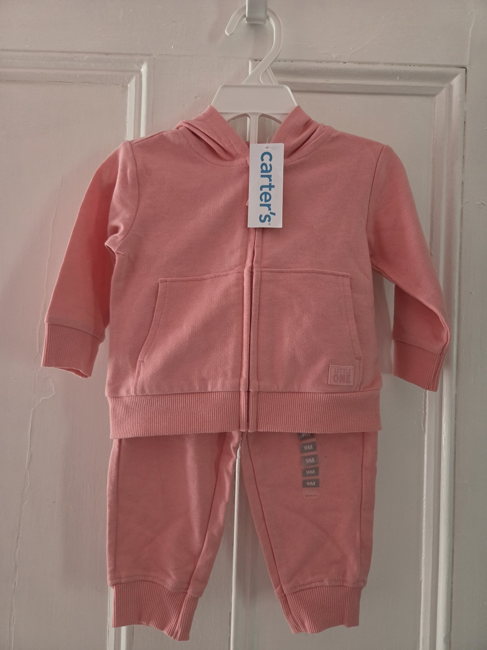 Carter's Pink Zip-Up Hooded Sweatshirt And Sweatpants